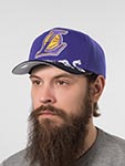 Бейсболка MITCHELL NESS арт. HP10368-LALPURP Los Angeles Lakers NBA (фиолетовый / черный)